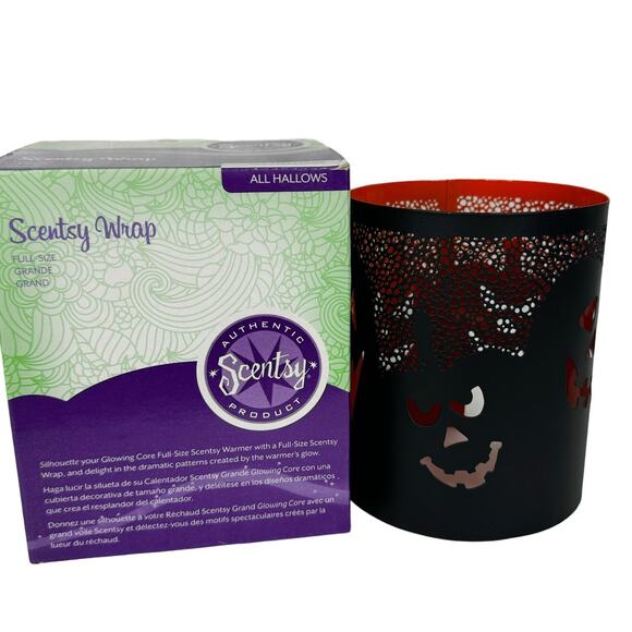 5 for $25| Scentsy Full size Warmer Wrap All Hallows Jack O Lantern Spooky - Picture 1 of 4